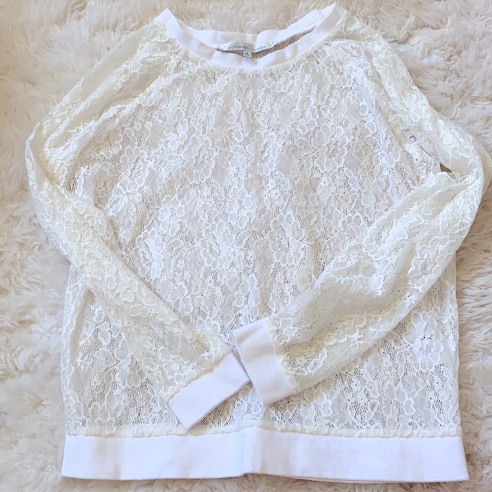 Lovers + FRIENDS Lace sweatshirt